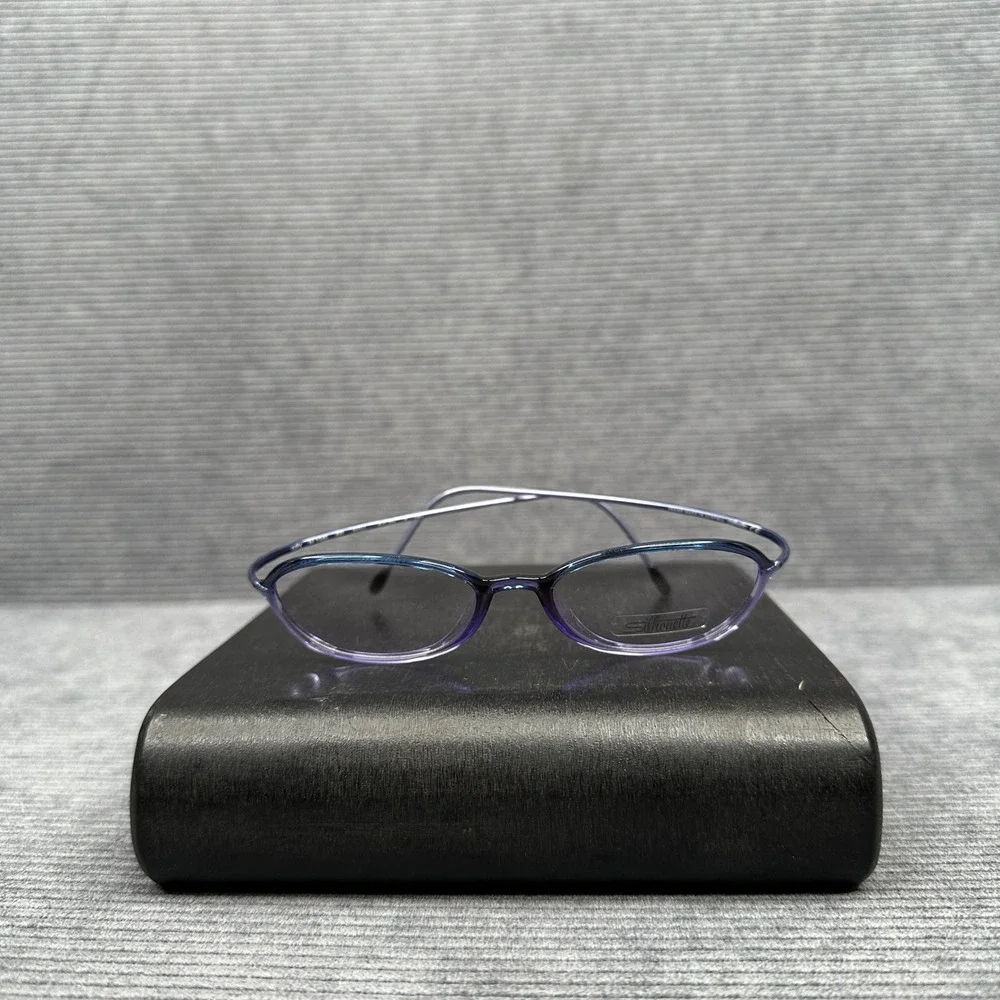 Silhouette SPX M 1946 Eyeglasses Purple Blue Oval Frames Austria 47-15-140